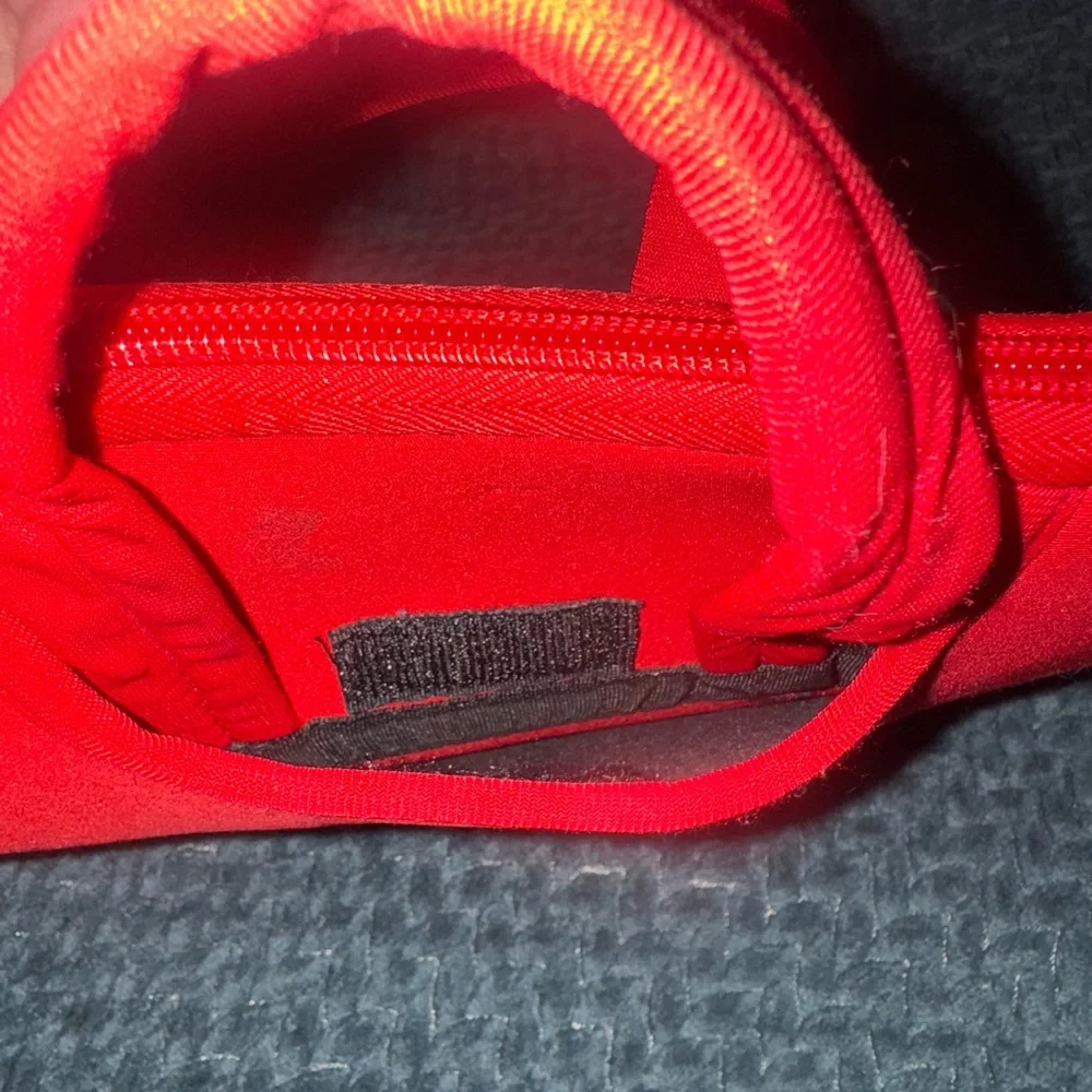 RooCase Red tablet or small laptop Bag with Butterfly Design